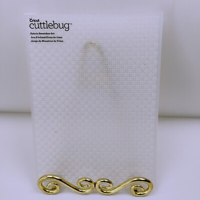 Cricut Cuttlebug Fabric Swatches Set 5''x7'' Embossing Folder Set NEW