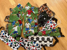 Lot of 15 handmade reversible cotton adult face covering/masks