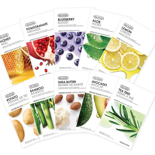The Face Shop Real Nature Mask 10 sheets (20Types) Korean Cosmetics - Image 2 of 2