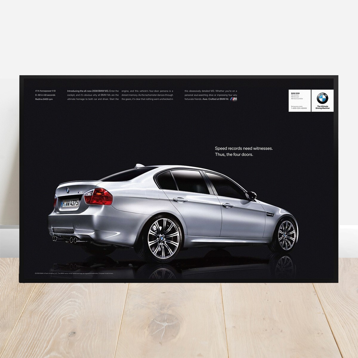 BMW Magazine Print Ads E90 M3 Poster | eBay UK