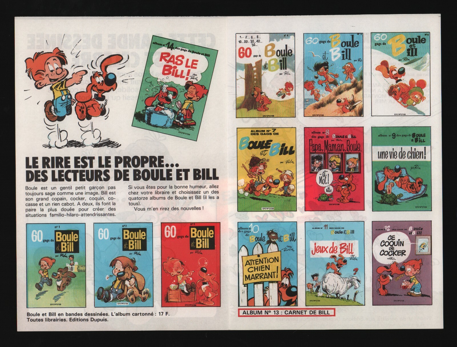 Boule et Bill Intégrale 2 par Roba