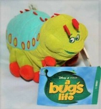 DISNEY BUG'S LIFE heimlich Beanbag PLUSH W/ TAG NEVER DISPLAYED