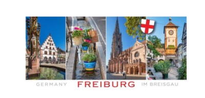 Freiburg Magnet Panorama 12 cm Foto Souvenir Germany Breisgau