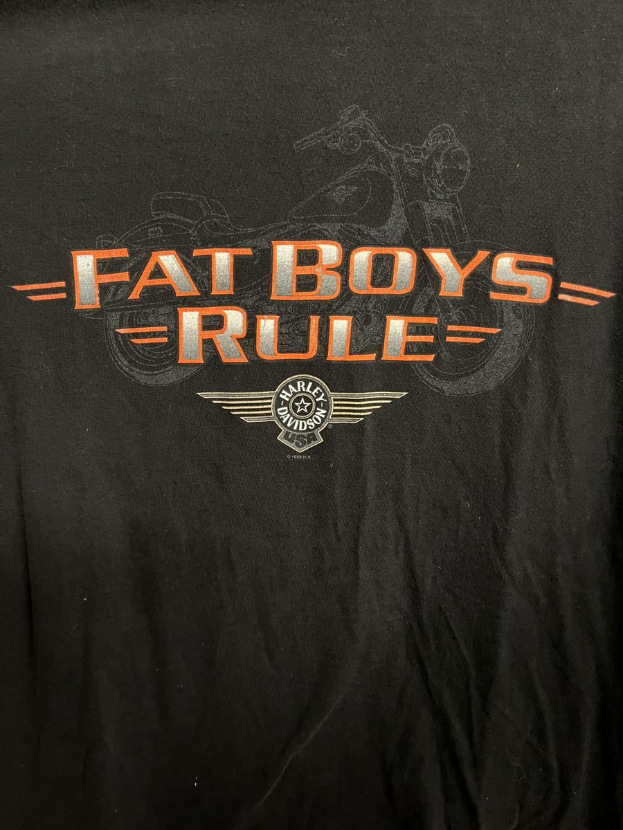 Harley-Davidson Fat Boy Tシャツ L ブラック Harley Fat Boy 114 20 silver/black, b - Motorcycles - T