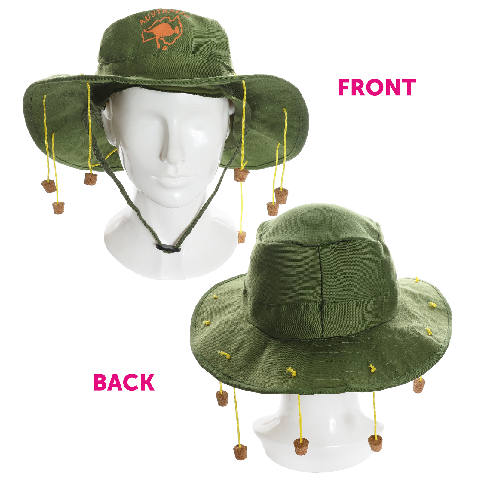 AUSTRALIA COSTUME CORK HAT + KANGAROO INFLATABLE AUSSIE DAY CROCODILE DUNDEE image 4