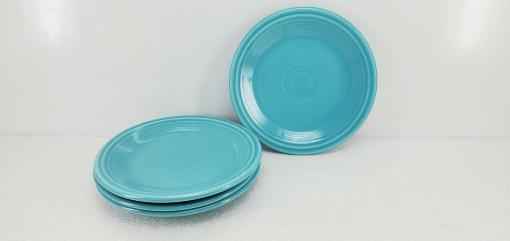 set lot 4 SALAD PLATE turquoise blue NEW FIESTA 7 1/4