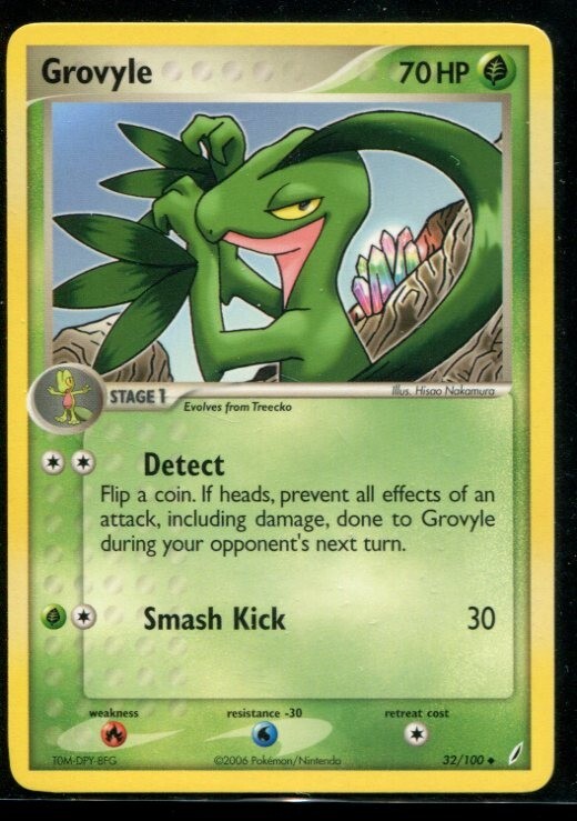 Grovyle - ex Crystal Guardians 32/100 2006 NM Pokemon