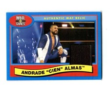 WWE Andrade 2018 Topps Heritage Blue Event Used NXT Mat Relic Card SN 36 of 50