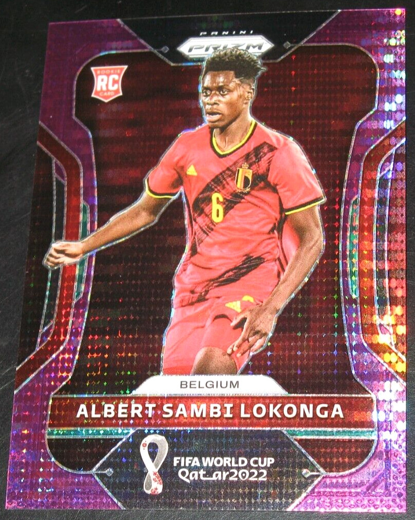 2022 Prizm World Cup Albert Sambi Lokonga Purple Breakaway # 20/35 Belgium RC