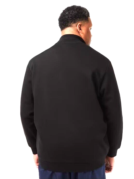 Lacoste Full Zip Fleece Sweatshirt Jacket Black Size 2XLT 2X Tall