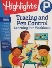 Highlights Preschool Ages 3-5 Tracing and Pen Control Workbook FREE SHIPPING CB
