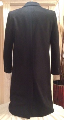 Paul & Joe Navy Cashmere Blend DB Long Coat Sz 14/16 L France MINT