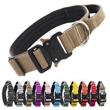 Premium Dog Collar with Handle Thick Dog Collar Adjustable Dog Collar Heavy D...