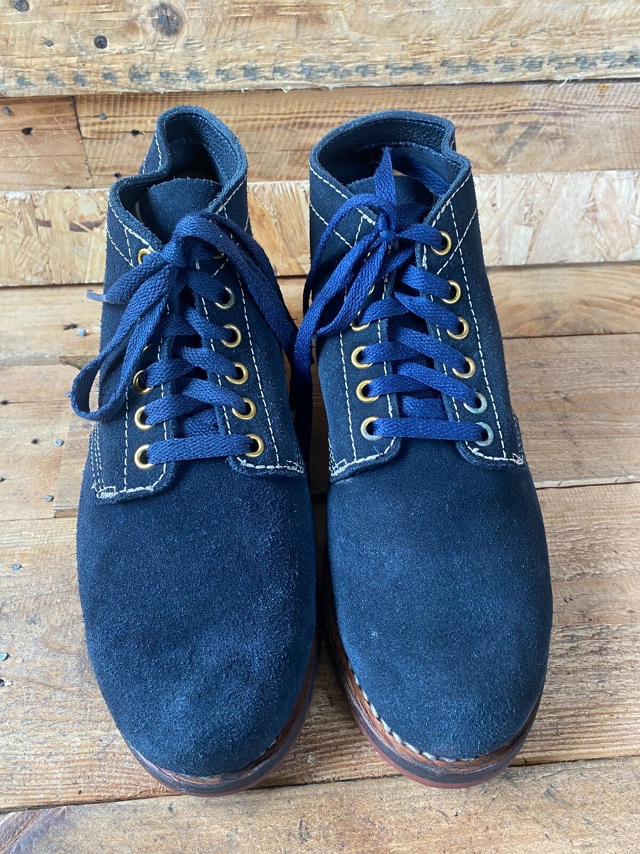 Visvim brigadier mid folk blue suede boots, japan harajuku sz US 8