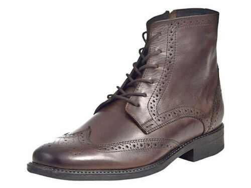 Ботинки Manitu, деловые кожаные туфли на шнуровке, коричневые, размер 40-46, 660260-2, Новинка 21