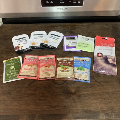 Lot Of 11 Hair Masks, Multiple Brands Jojoba Oil, Vitamin E, Peppermint Oil