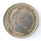 United States 1893-S Barber Dime 10 Cents 90% Silver San Francisco Mint Coin