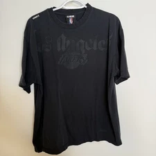 Unk NBA Men’s Solid Black Los Angeles Lakers T-Shirt Size Medium