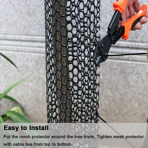 Mesh Tree Trunk Protectors, 6 Pack 40 Inches Tree Bark Protector Guard with Zip - Foto 7 di 12