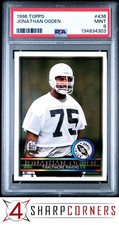 1996 TOPPS #436 JONATHAN OGDEN RC RAVENS HOF PSA 9