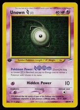 Pokemon Card Neo Destiny Unown [Z] 60/105 1st Edition Uncommon on eBay