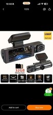 1080P Dual Lens Car DVR Dash Cam G-Sensor Front and Inside Camera Video 32GB SD