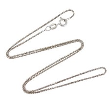 Vintage Sterling Silver 925 Italian Box Chain Necklace   18 Inches