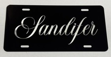 Reflective Custom Personalized Name Car Tag Diamond Etched Black License Plate