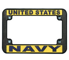 navy motorcycle license plate frame made in usa