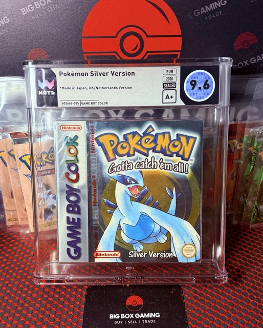 WATA 9.6 A+ Pokemon SILVER Version SEALED Game Boy Color Nintendo RED STRIP UK