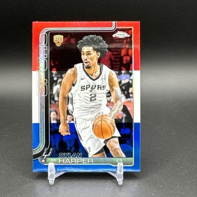 2025-26 Topps Chrome Dylan Harper RC Red White Blue Refractor