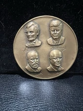 This is a 1965 bronze medal by the Medallic Art Company, honoring the four U.S.