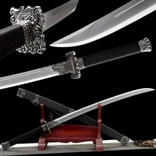 Battle Broadsword Sword Katana Forged Sharp High Manganese Steel Blade Full Tang