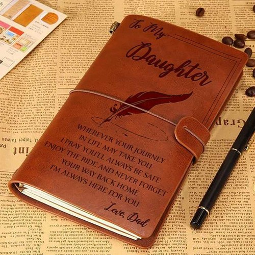 Notizbuch Meine Tochter Leder Geschenk Sohn Journal Gravur 8 Arten zum Tagebuch Weihnachten Frau - Bild 3 von 20