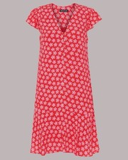 Whistles Size S 8 Red Daisy Check Print Flippy dress Lined Short Flash sale  