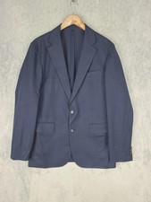 J Crew Blazer Mens 40R Blue Cotton Wool Ludlow Slim Fit Suit Jacket Two Button