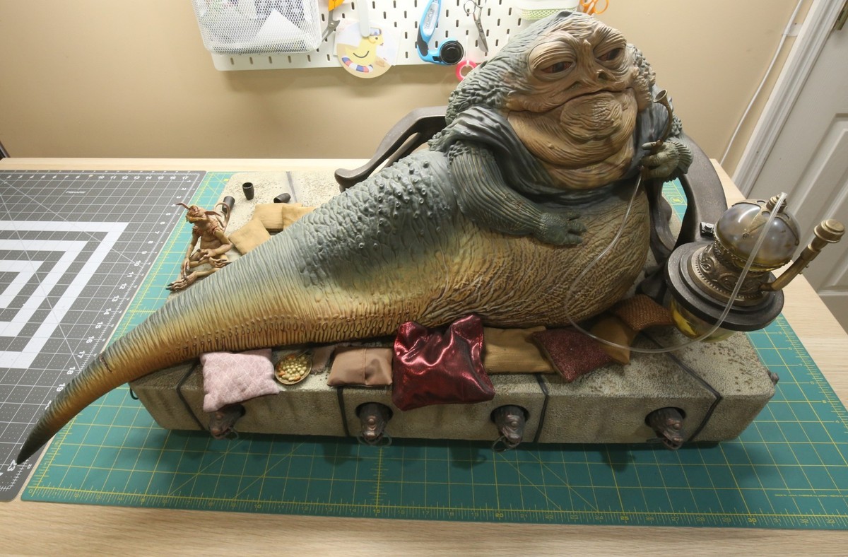 Sideshow 1/6 Scale Jabba the Hutt and Throne Deluxe Figure Set | eBay