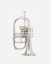 FlugelHorn silver Bb Flat 4 Valve With Hard Case-Mouthpiece-NICE SOUND FLUGEL HO