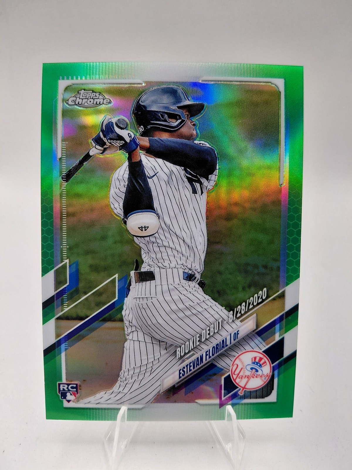 2021 Topps Chrome Update #USC41 Estevan Florial Green Refractor #/75