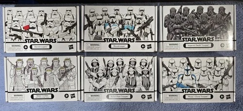 Hasbro STAR WARS Vintage Collection 4-pack Lot Of 6 Sealed Sets ARMY BUILDERS