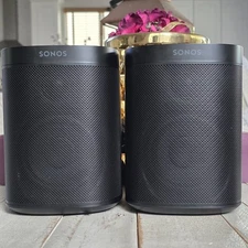 Sonos One SL Pair - Black - Good Condition w/1 minor blemish on each speaker