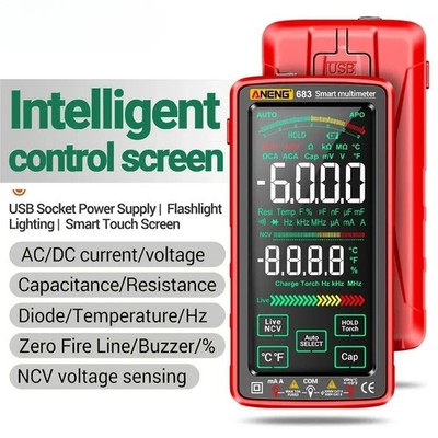 Smart Multimeter Tester High-End Touch wiederaufladbar 6000 Counts Multimetro