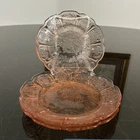 Jeannette “Cherry Blossom 6” Pink Depression Glass Plates Set Of 3