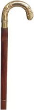 37" inch Nautical Brass Handle Walking Cane   Vintage Wooden Walking Stick Cane