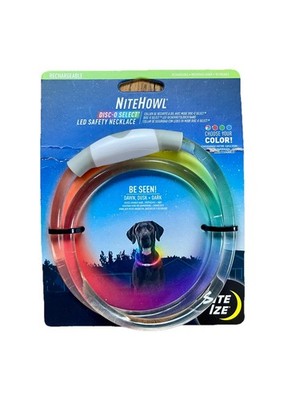 Nite Ize NiteHowl NHOR-07S-R3 LED Dog Collar Rechargeable Safety Disc-O Select