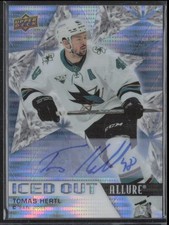 2021-22 UD Allure Tomas Hertl IO-10 Iced Out Blue Line Auto
