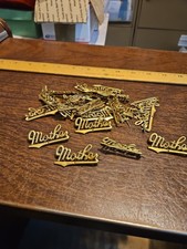 Lot Of 25 Fancy Mother Pins France Vintage 60s Brass Stampings Jewelry Findings 