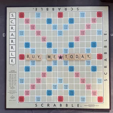 Vintage Scrabble Board Game Selchow & Righter Complete With All Tiles 1953 Rare