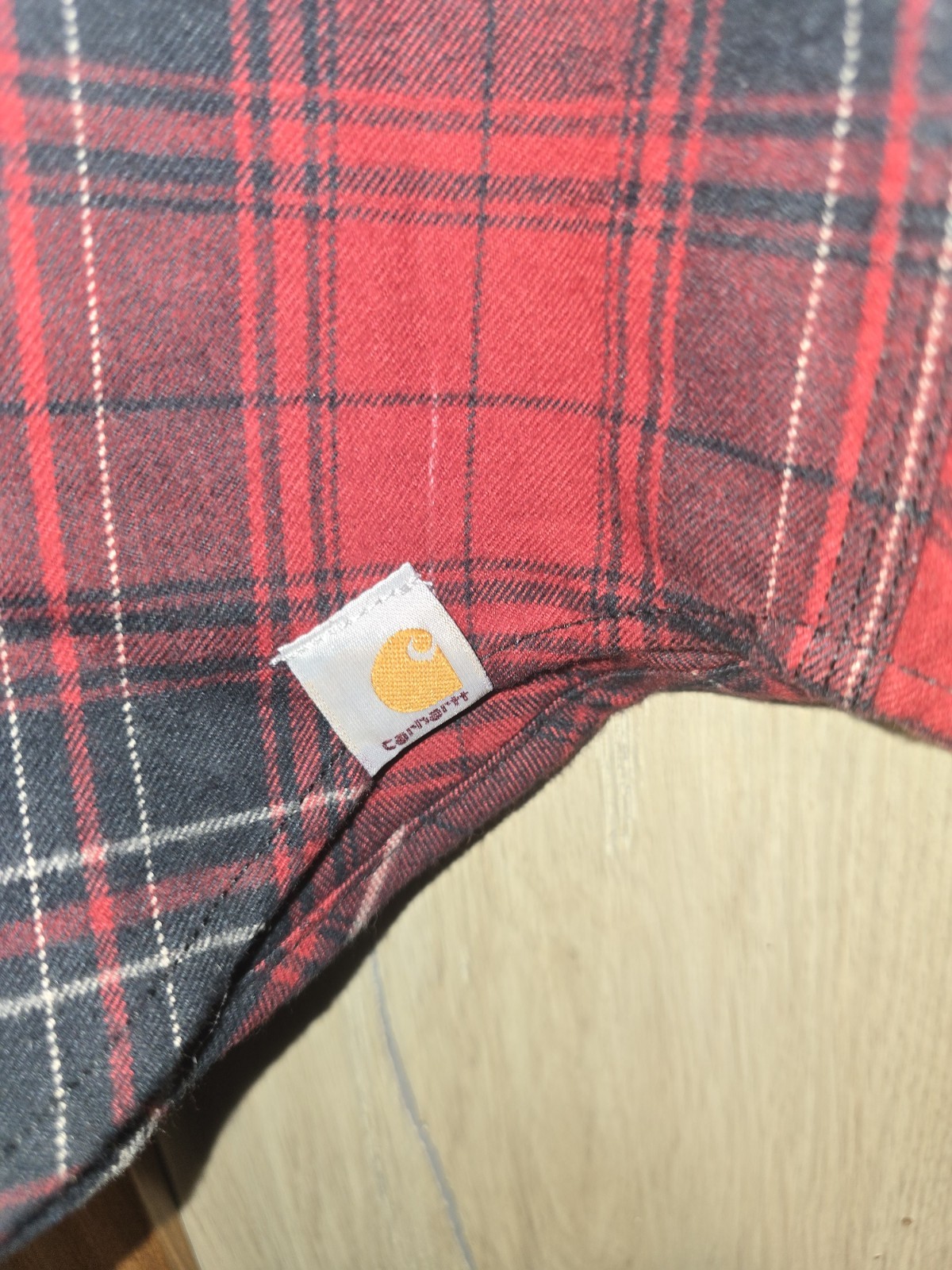 Carharrt Men's Relaxed Fit Long Sleeve Flannel Shirt Red, Size 2XL TALL thumbnail 4