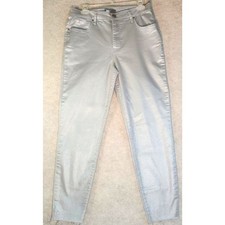 Kut Women's Silver Straight Let Jeans Size 10 Medium